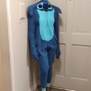 Disney Stitch Onesie Pajamas with Hood & Gloves